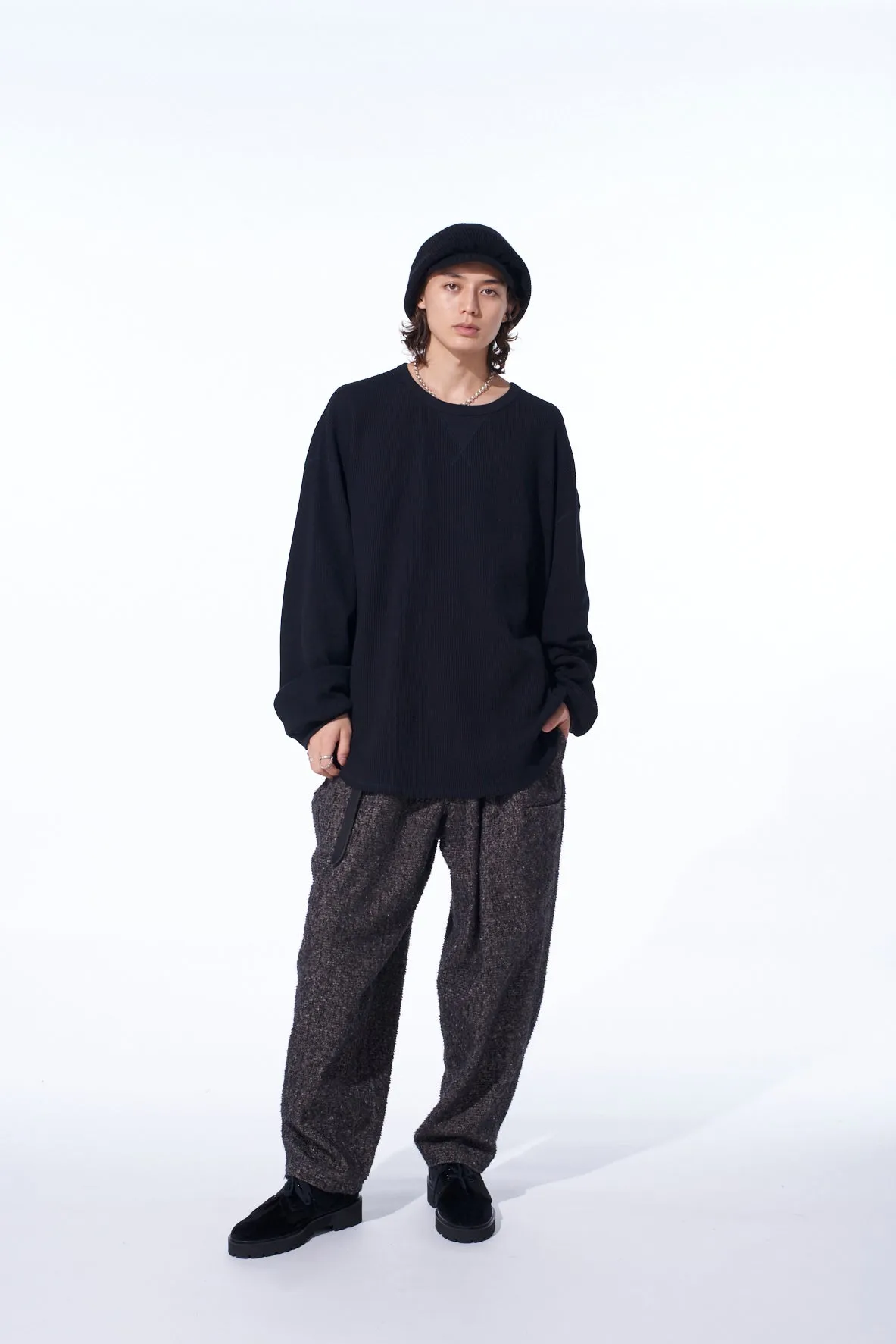 16/THERMAL WAFFLE GUSSET OVERSIZED T-SHIRT sold by Yohji Yamamoto product image thumbnail 2
