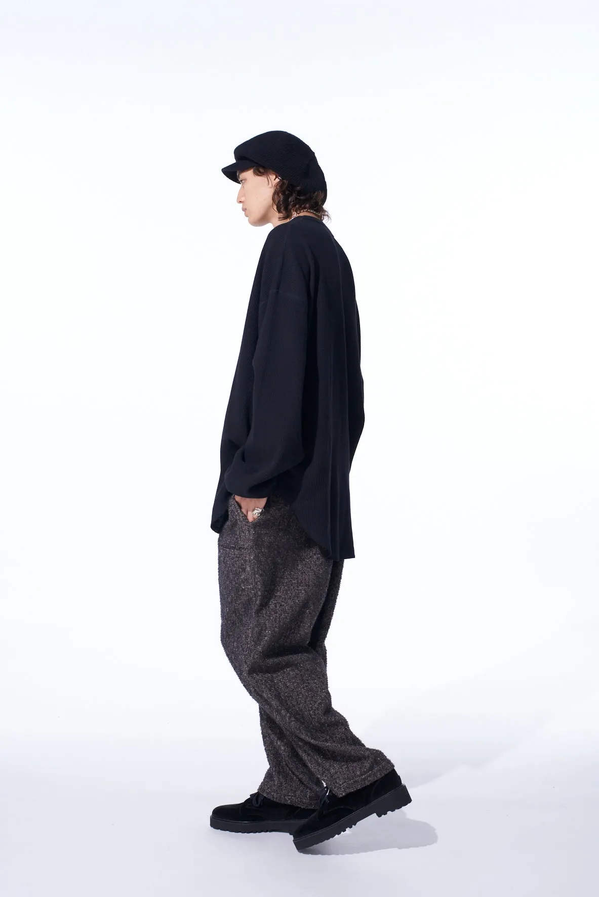 16/THERMAL WAFFLE GUSSET OVERSIZED T-SHIRT sold by Yohji Yamamoto product image thumbnail 3