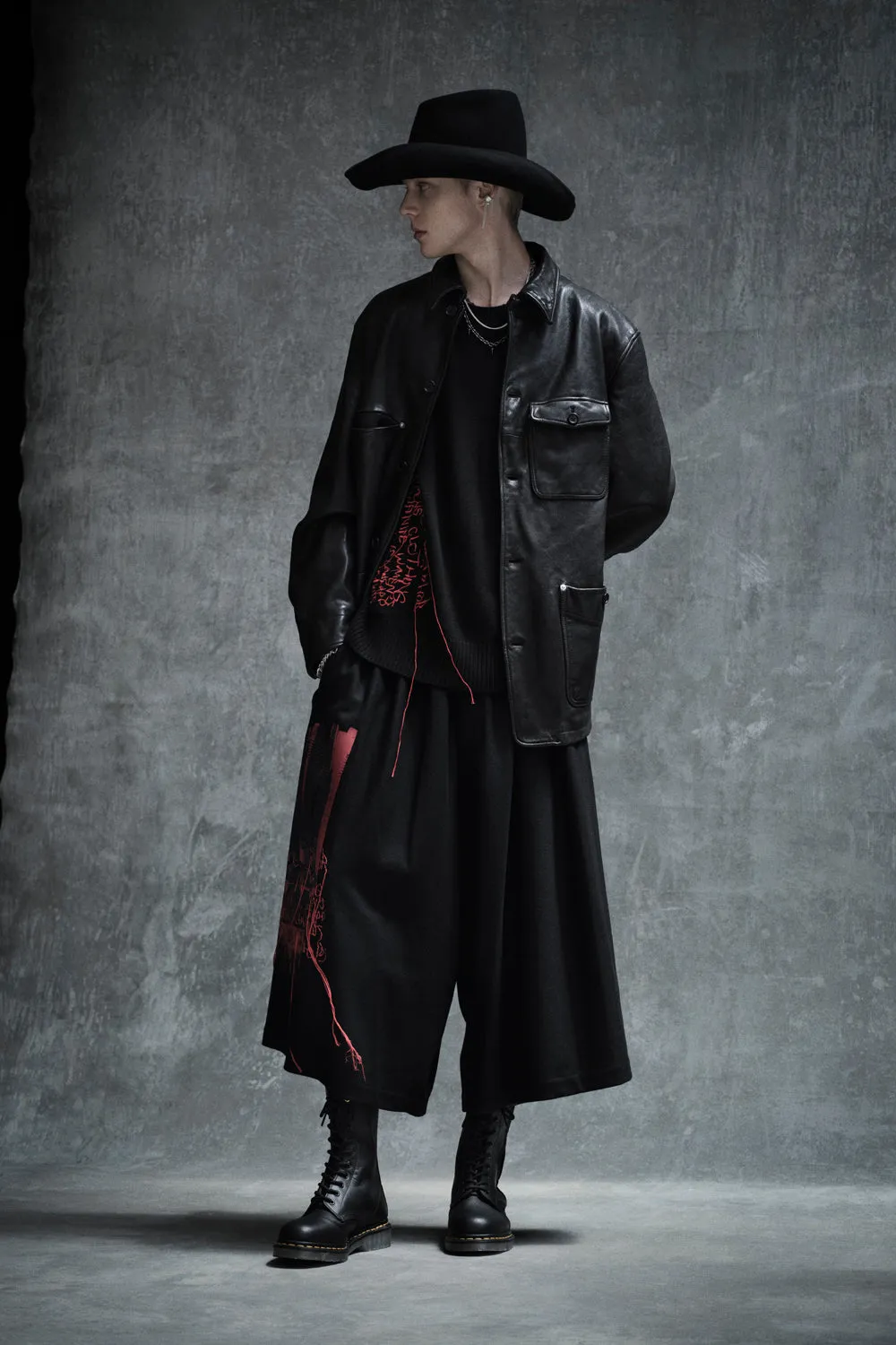 7G WOOL-BLEND INTARSIA MESSAGE PULLOVER sold by Yohji Yamamoto product image thumbnail 2