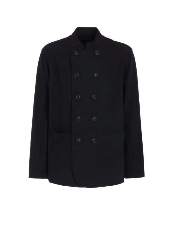 COTTON JERSEY STAND COLLAR DOUBLE JACKET sold by Yohji Yamamoto