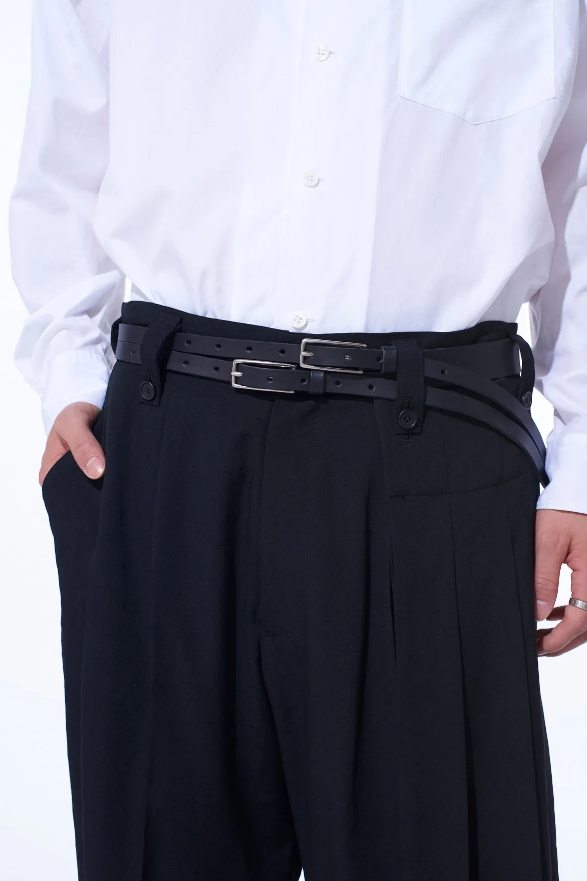 COW LEATHER DOUBLE BELT sold by Yohji Yamamoto product image thumbnail 3