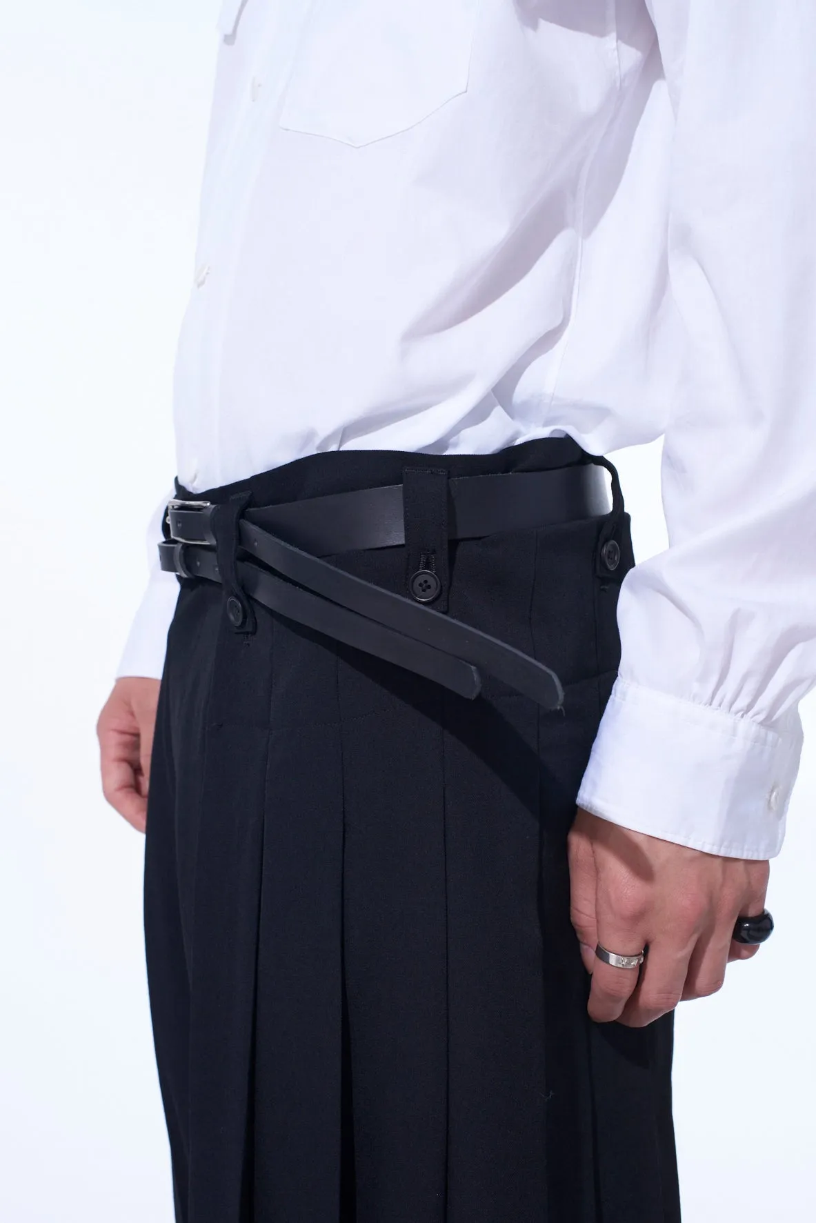 COW LEATHER DOUBLE BELT sold by Yohji Yamamoto product image thumbnail 4