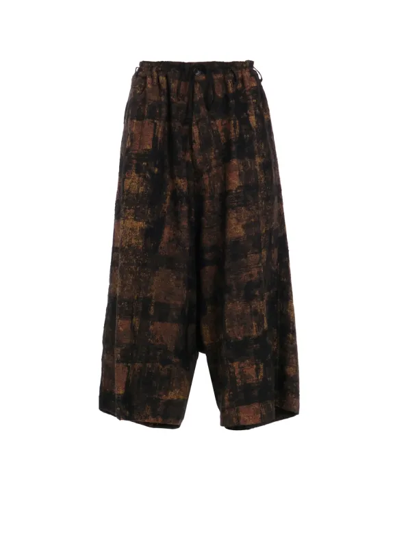 CHECK JACQUARD WIDE SAROUEL PANTS sold by Yohji Yamamoto