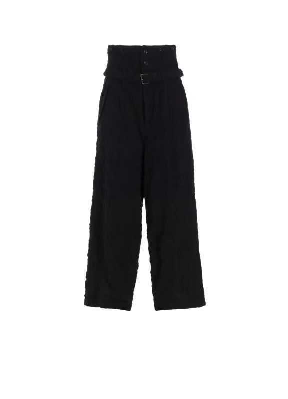 MILLED COTTON WOOL PLAID PANTS sold by Yohji Yamamoto