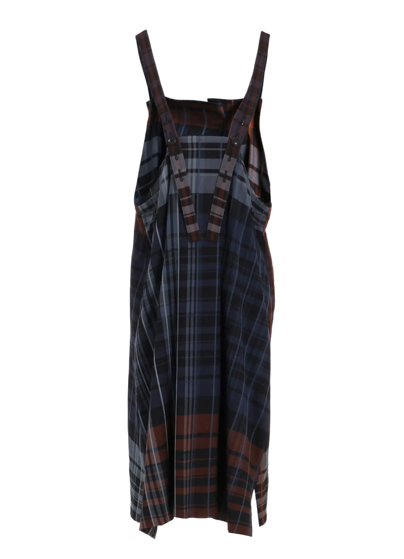 WOOL BLEND PLAID STRAP DRESS sold by Yohji Yamamoto product image thumbnail 4