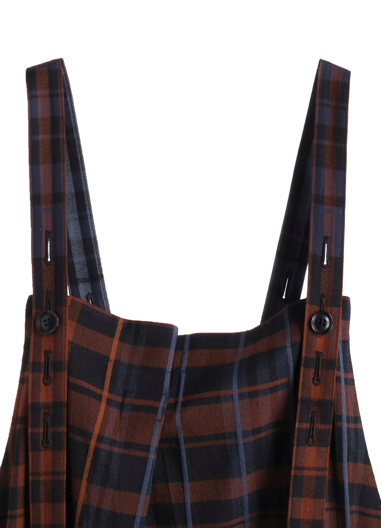 WOOL BLEND PLAID STRAP DRESS sold by Yohji Yamamoto product image thumbnail 5