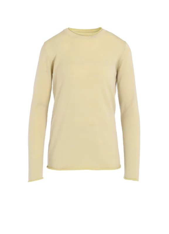 WOOL MULTICOLOR ROUND NECK KNIT made by Yohji Yamamoto