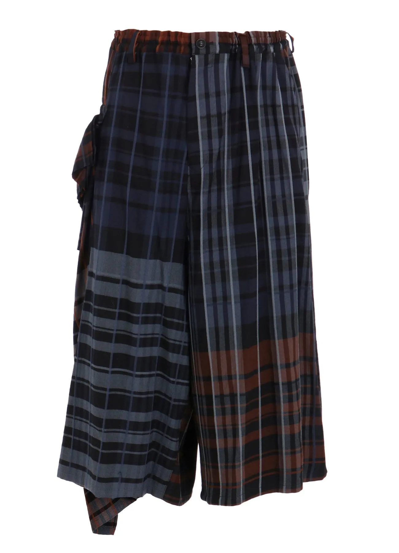 WOOL BLEND PLAID PANTS sold by Yohji Yamamoto product image thumbnail 2