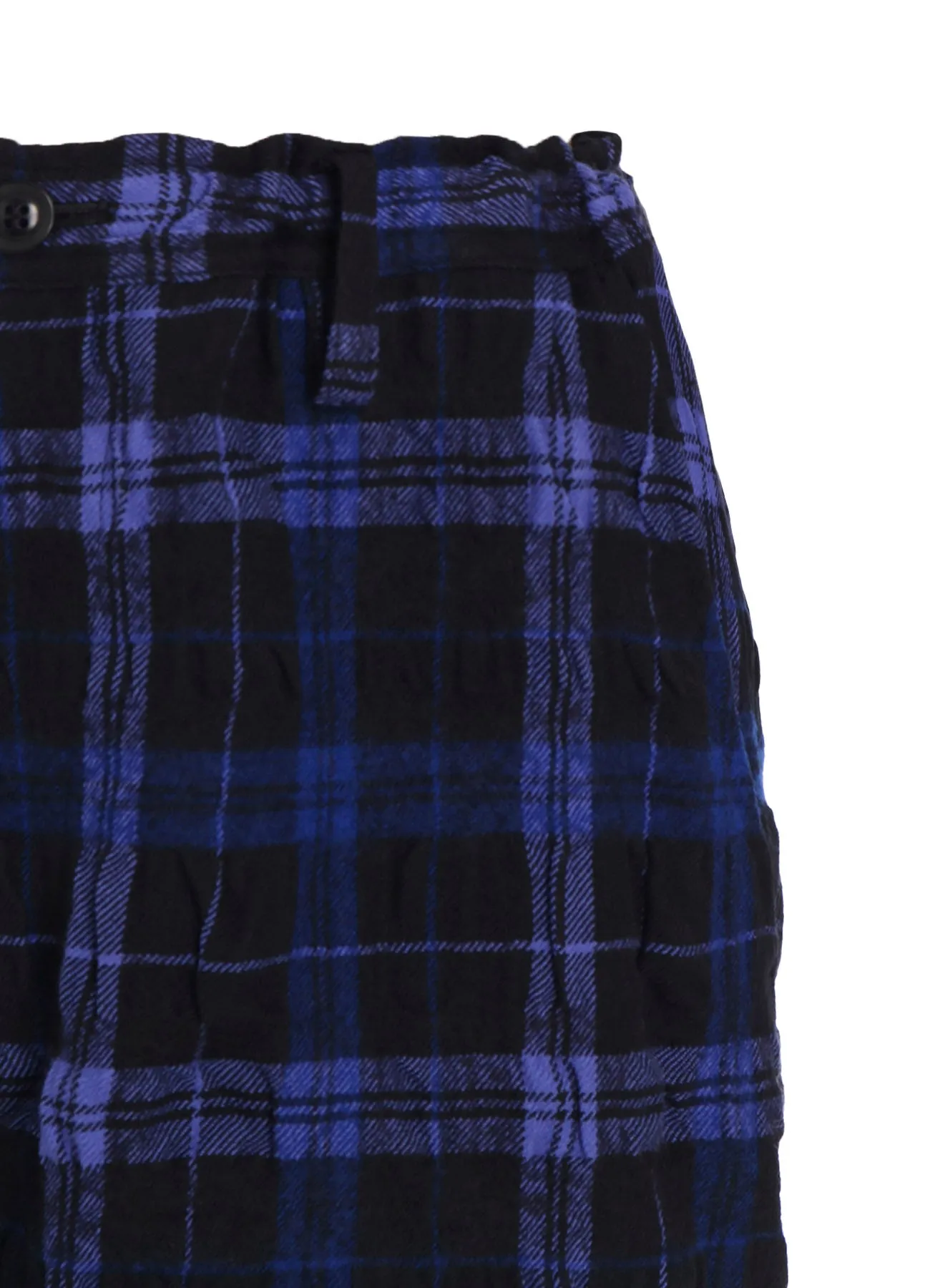 MILLED WOOL COTTON PLAID PANTS sold by Yohji Yamamoto product image thumbnail 5