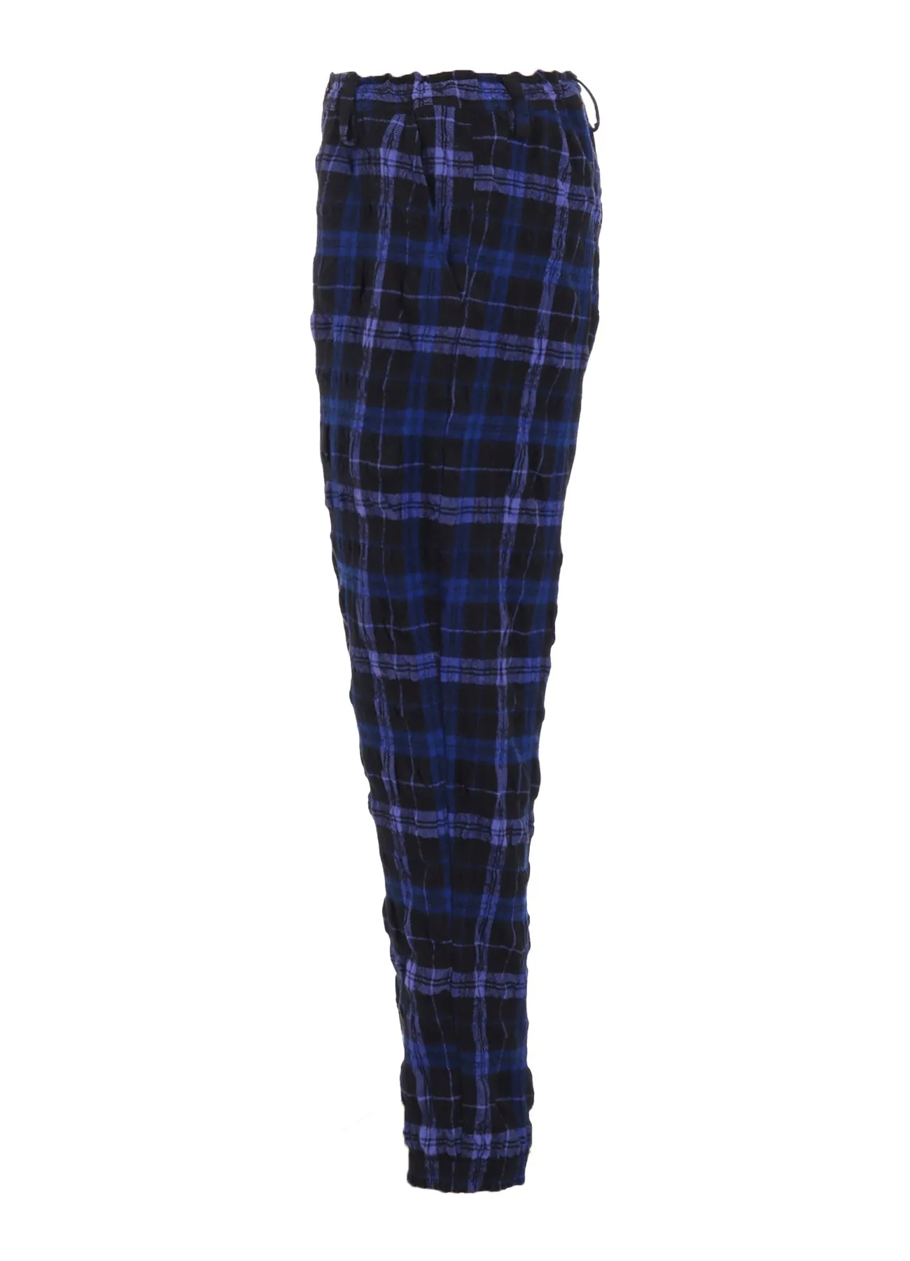 MILLED WOOL COTTON PLAID PANTS sold by Yohji Yamamoto product image thumbnail 3