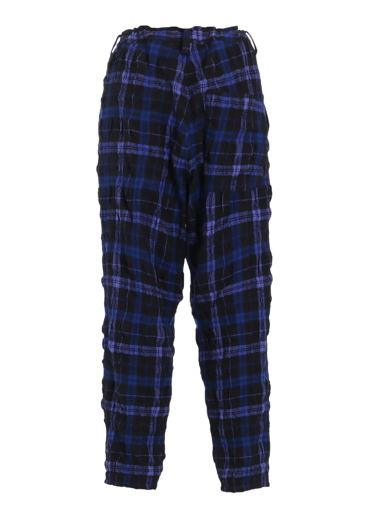 MILLED WOOL COTTON PLAID PANTS sold by Yohji Yamamoto product image thumbnail 4