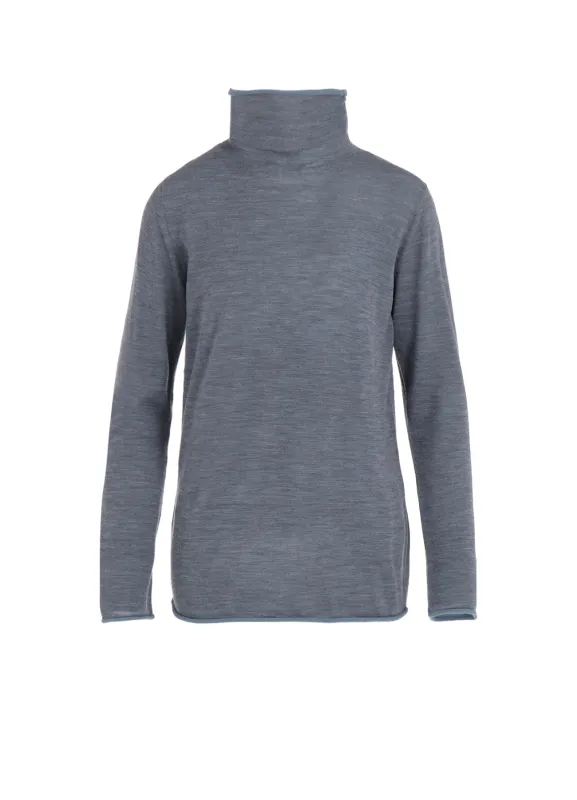 WOOL MULTICOLOR HIGH NECK KNIT sold by Yohji Yamamoto