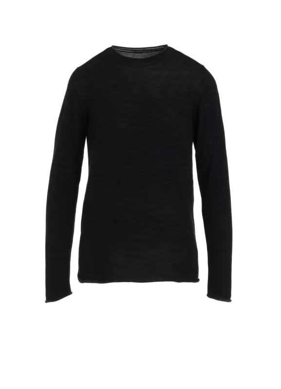 WOOL MULTICOLOR ROUND NECK KNIT sold by Yohji Yamamoto