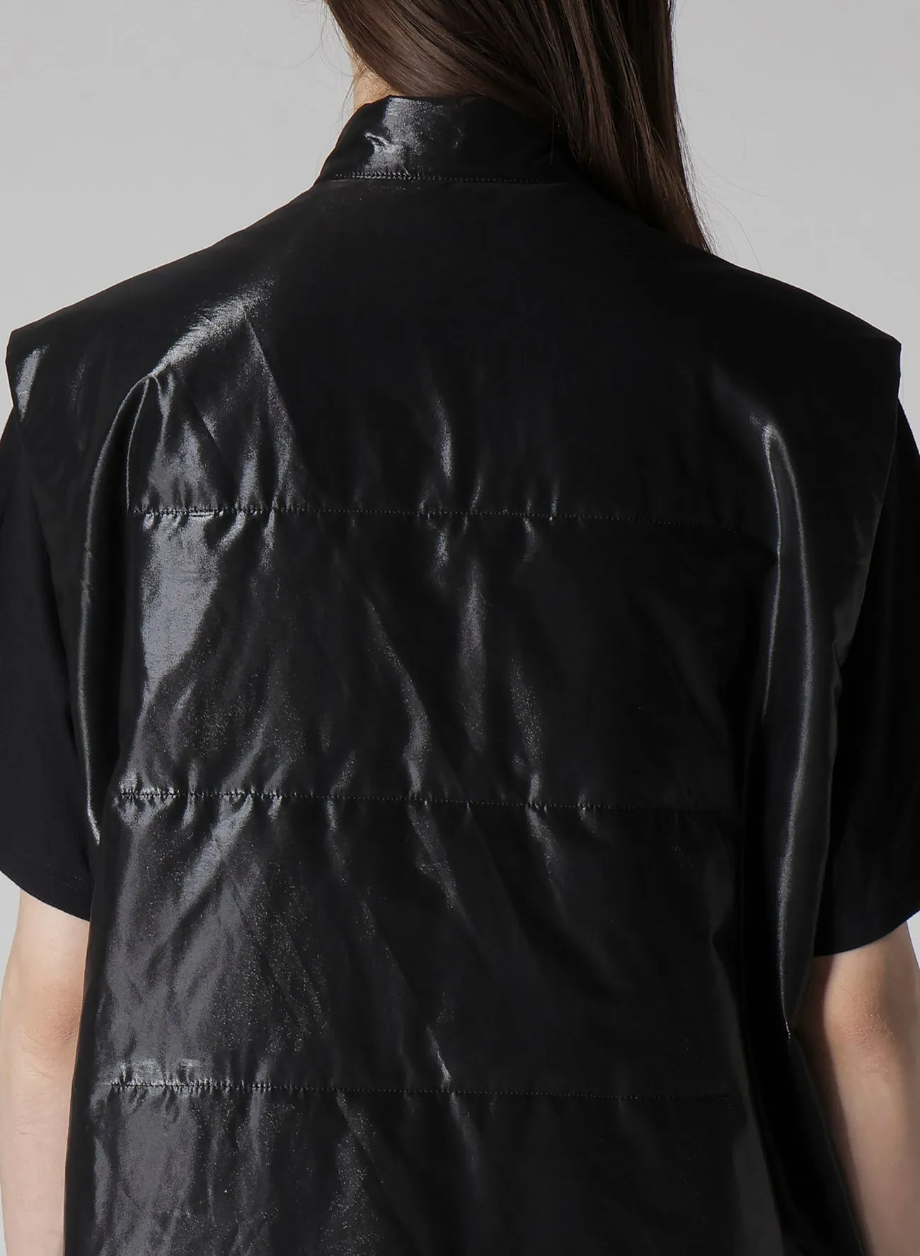 PAPER LOGO PRINTED CHINESE COLLAR VEST sold by Yohji Yamamoto product image thumbnail 5