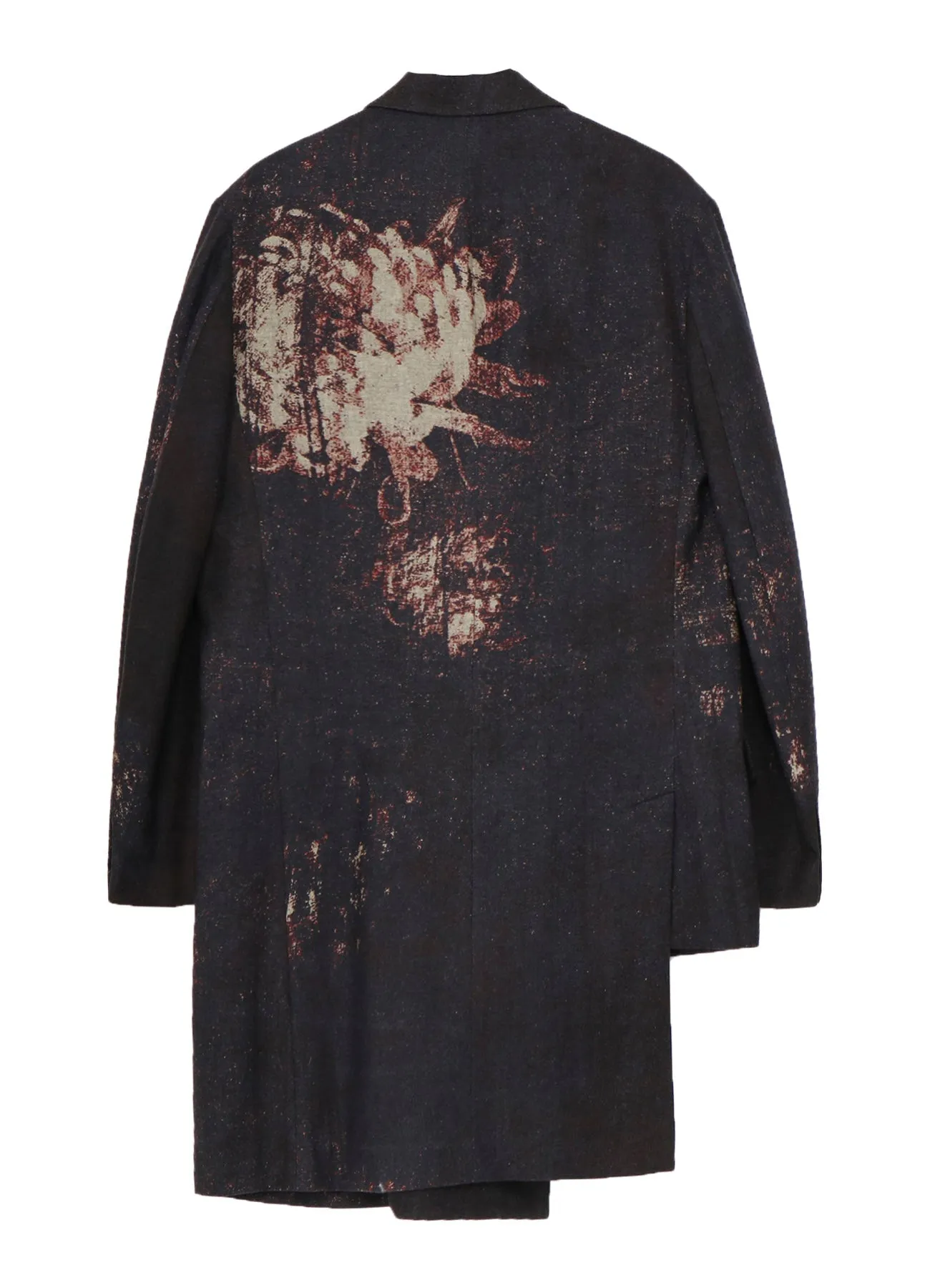 FLANNEL FLORAL PATTERN ASYMMETRY JACKET sold by Yohji Yamamoto product image thumbnail 3