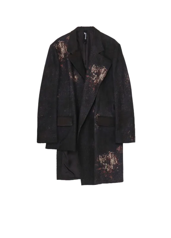 FLANNEL FLORAL PATTERN ASYMMETRY JACKET sold by Yohji Yamamoto