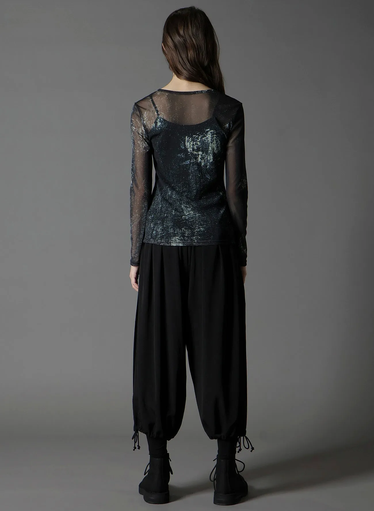 SOFT TULLE FLORAL PATTERN ROUND NECK TULLE sold by Yohji Yamamoto product image thumbnail 4