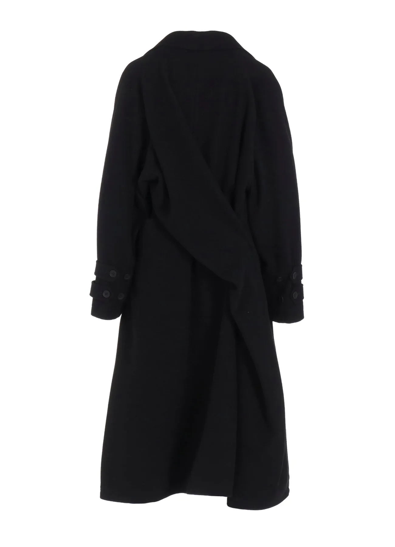 WOOL MOSSER BACK DRAPE TRENCH COAT sold by Yohji Yamamoto product image thumbnail 3
