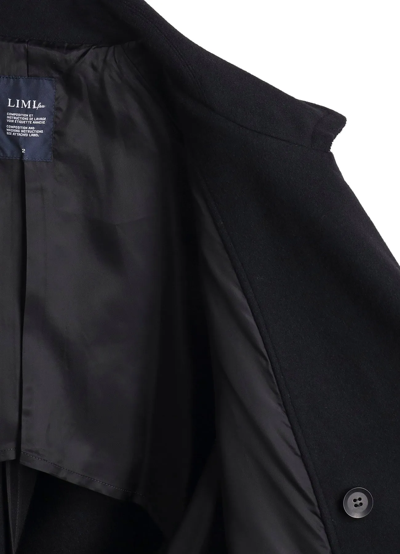 WOOL MOSSER BACK DRAPE TRENCH COAT sold by Yohji Yamamoto product image thumbnail 4
