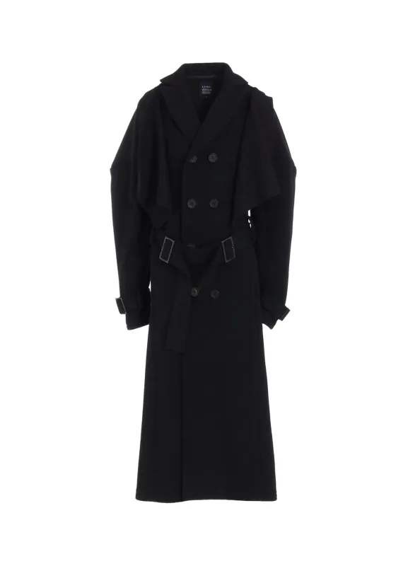 WOOL MOSSER TRENCH COAT WITH BELT sold by Yohji Yamamoto