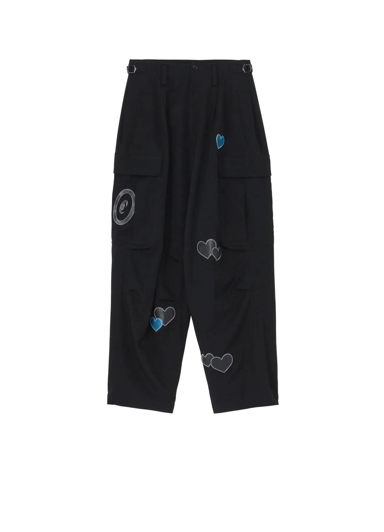 Y’s × CPD HOOME LOVE PATCH WOOL GABARDIN PANTS sold by Yohji Yamamoto
