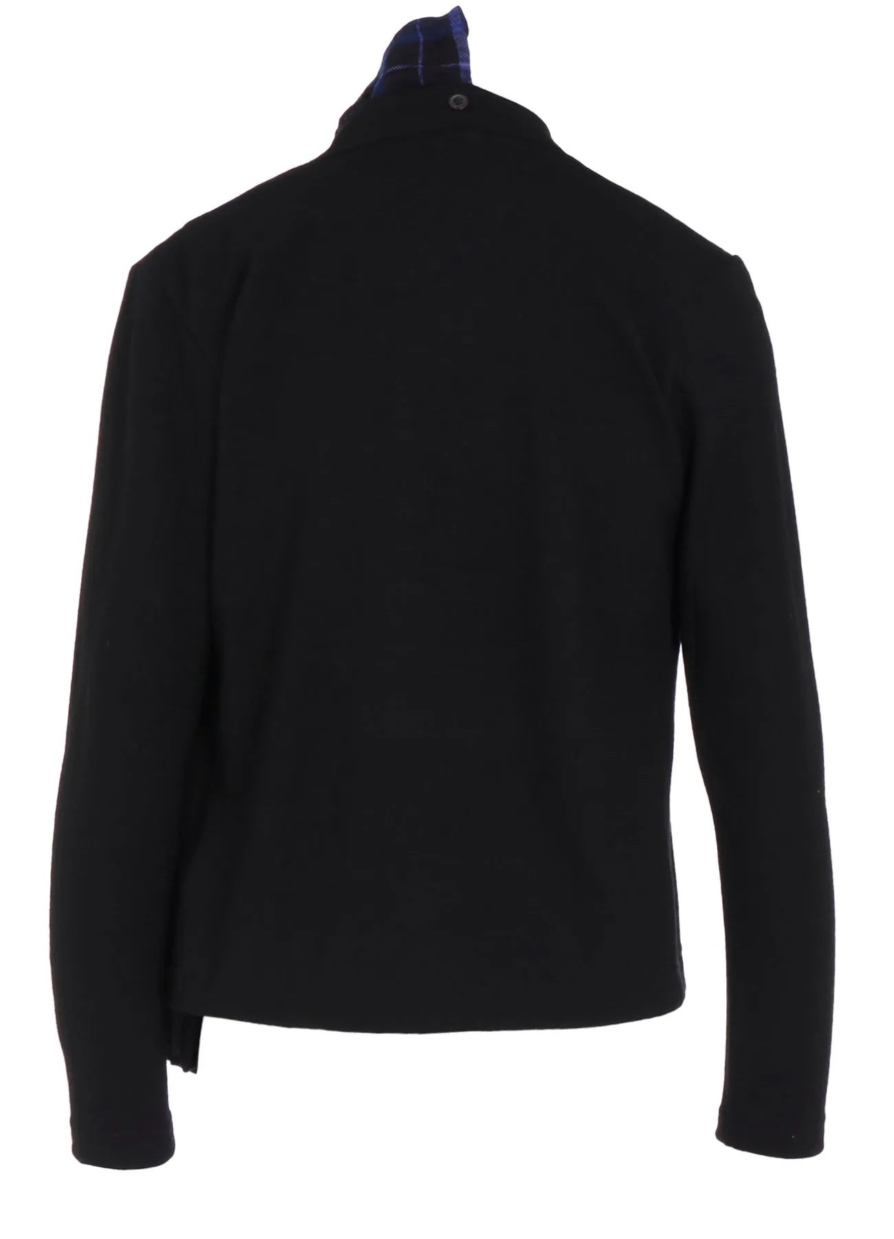 MILLED PLAID WOOL UNBALANCED RIBBON CARDIGAN sold by Yohji Yamamoto product image thumbnail 4