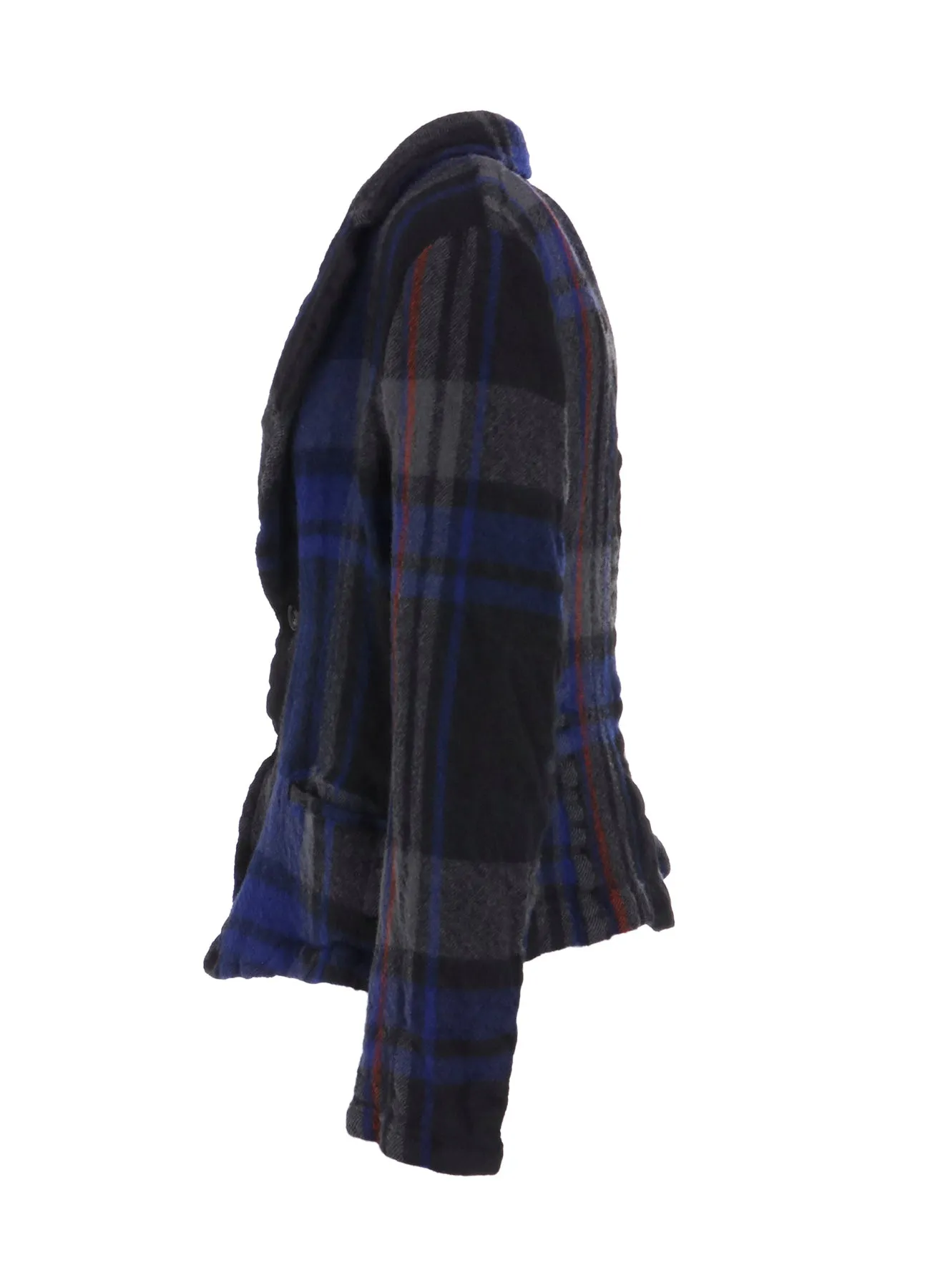 MILLED WOOL PLAID JACKET sold by Yohji Yamamoto product image thumbnail 3