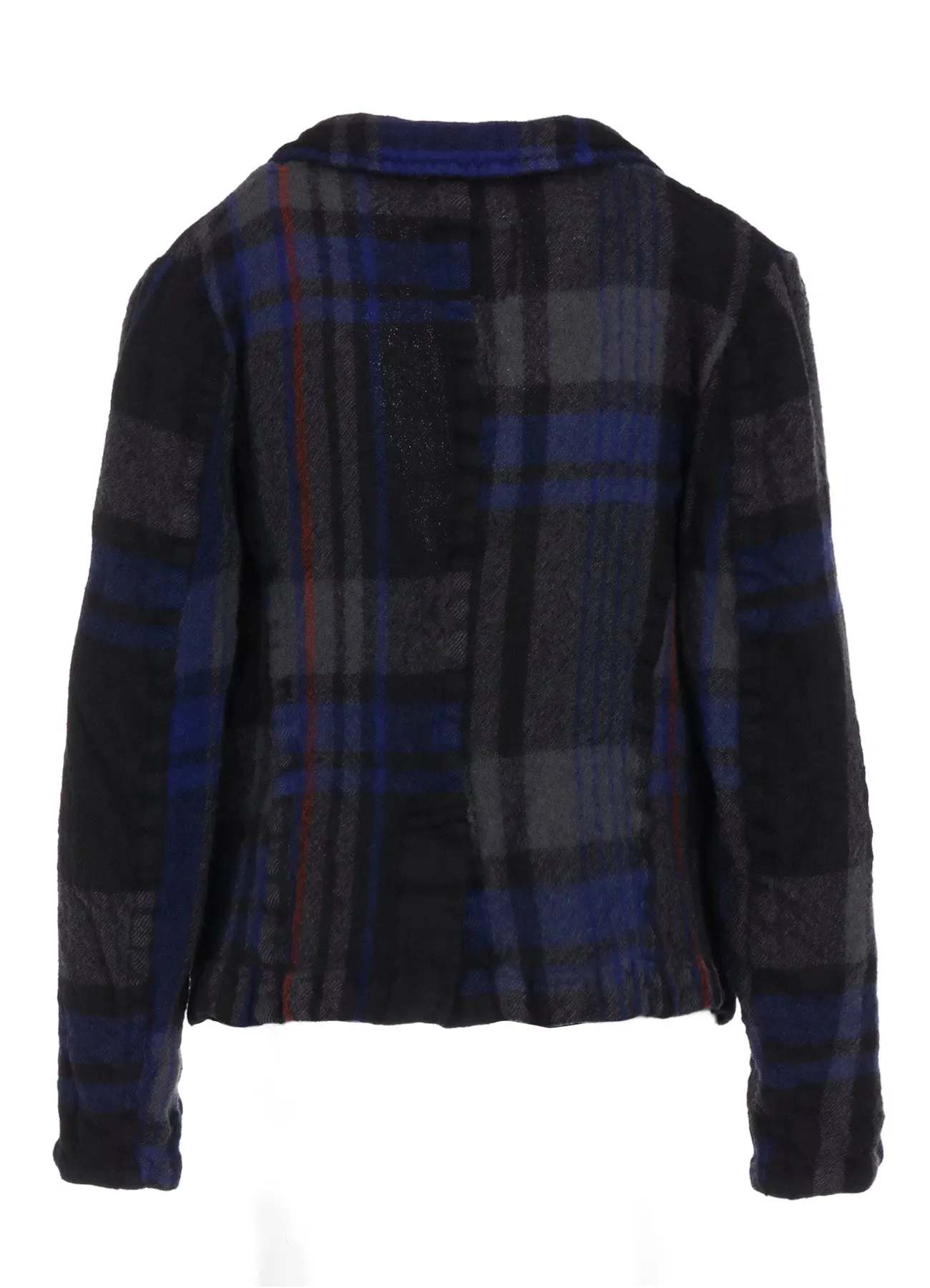 MILLED WOOL PLAID JACKET sold by Yohji Yamamoto product image thumbnail 4