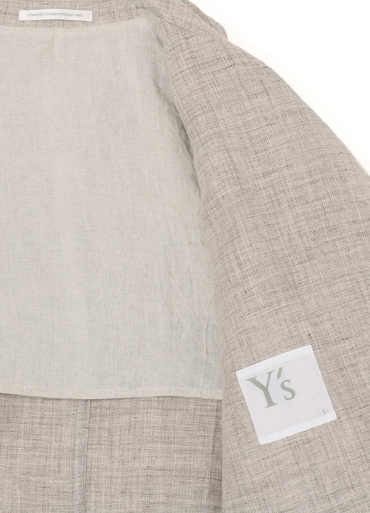 LINEN TWEED DOUBLE LAYERED COAT sold by Yohji Yamamoto product image thumbnail 5