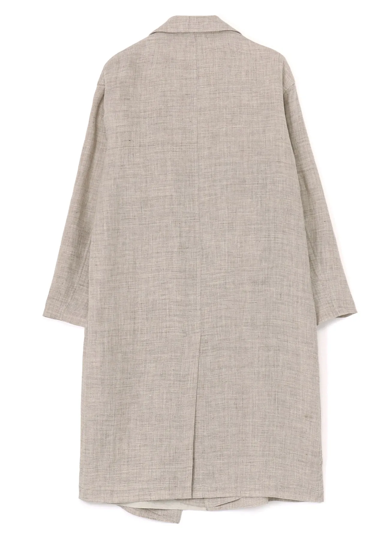 LINEN TWEED DOUBLE LAYERED COAT sold by Yohji Yamamoto product image thumbnail 4