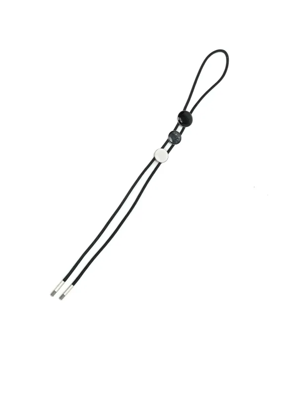 BRASS LOGO MOTIF LOOP TIE sold by Yohji Yamamoto