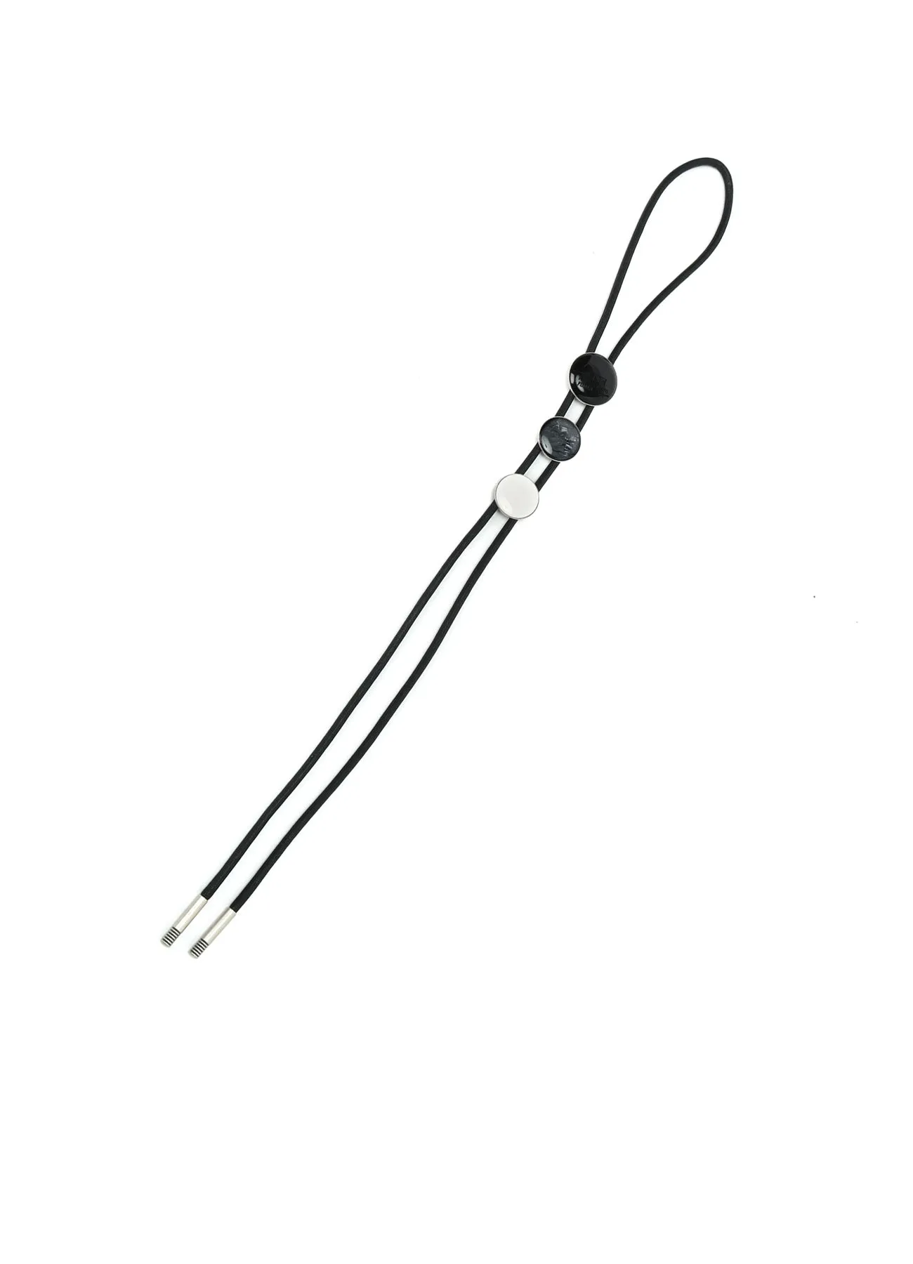 BRASS LOGO MOTIF LOOP TIE sold by Yohji Yamamoto