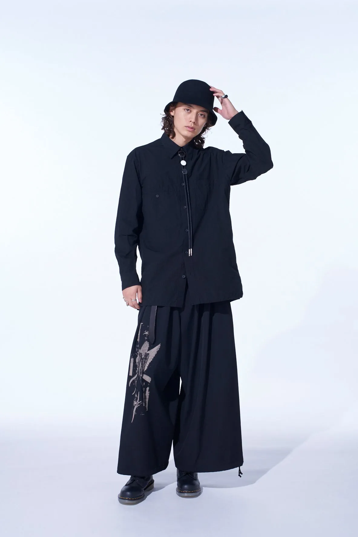 COTTON LINEN SINGLE WELT POCKET SHIRT sold by Yohji Yamamoto product image thumbnail 2