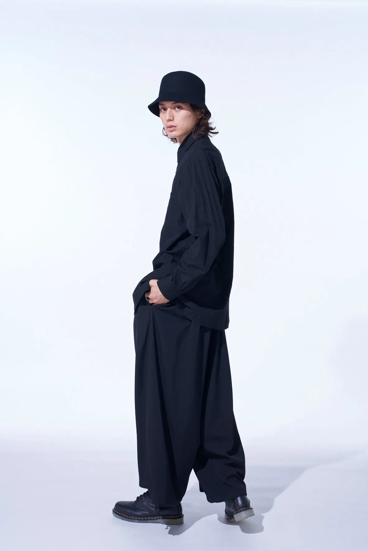 COTTON LINEN SINGLE WELT POCKET SHIRT sold by Yohji Yamamoto product image thumbnail 3