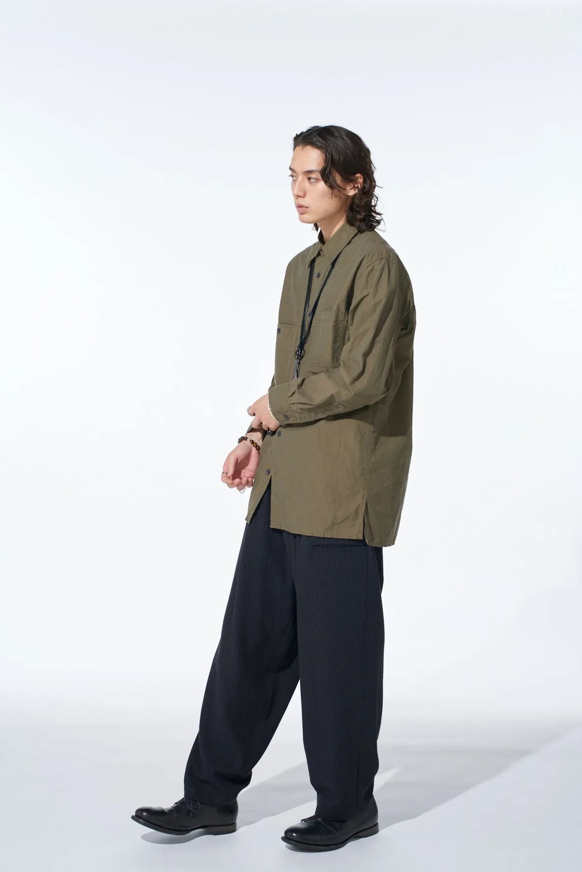 COTTON LINEN SINGLE WELT POCKET SHIRT sold by Yohji Yamamoto product image thumbnail 3