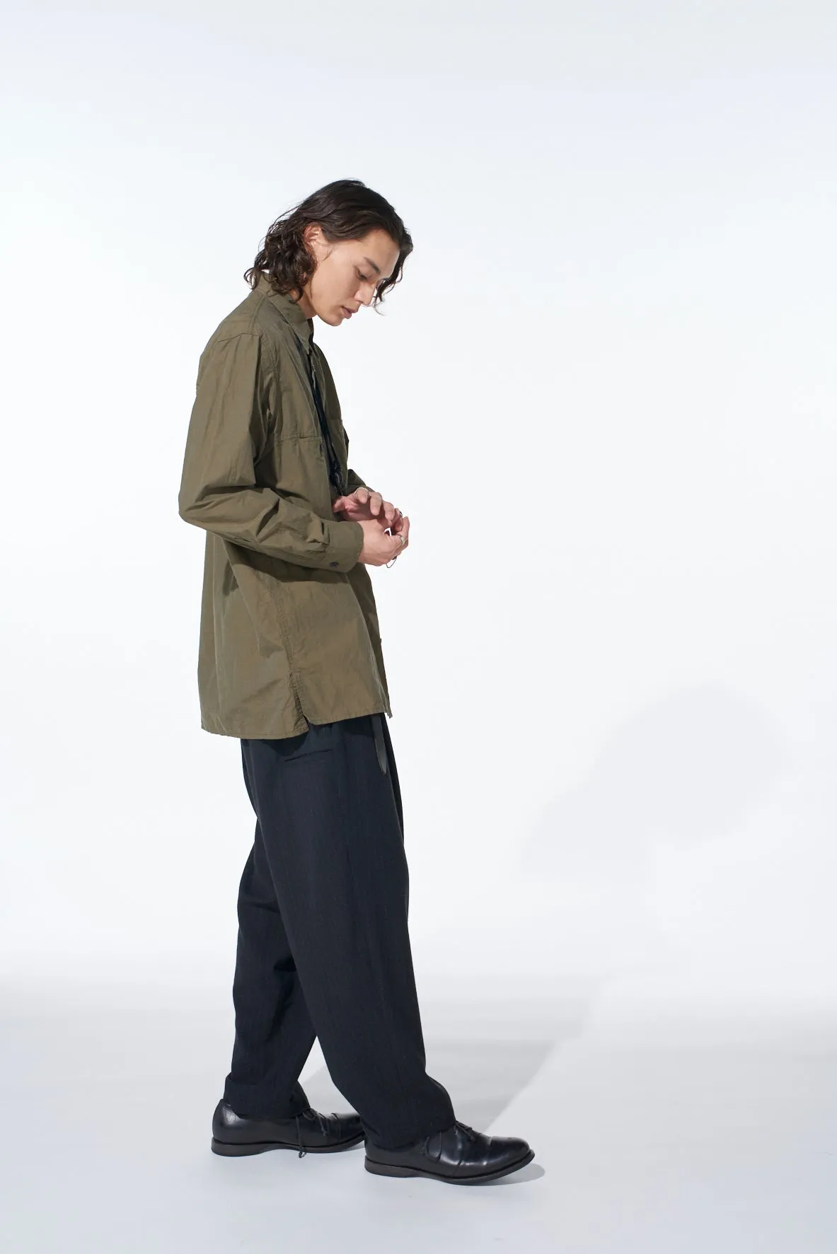 COTTON LINEN SINGLE WELT POCKET SHIRT sold by Yohji Yamamoto product image thumbnail 5