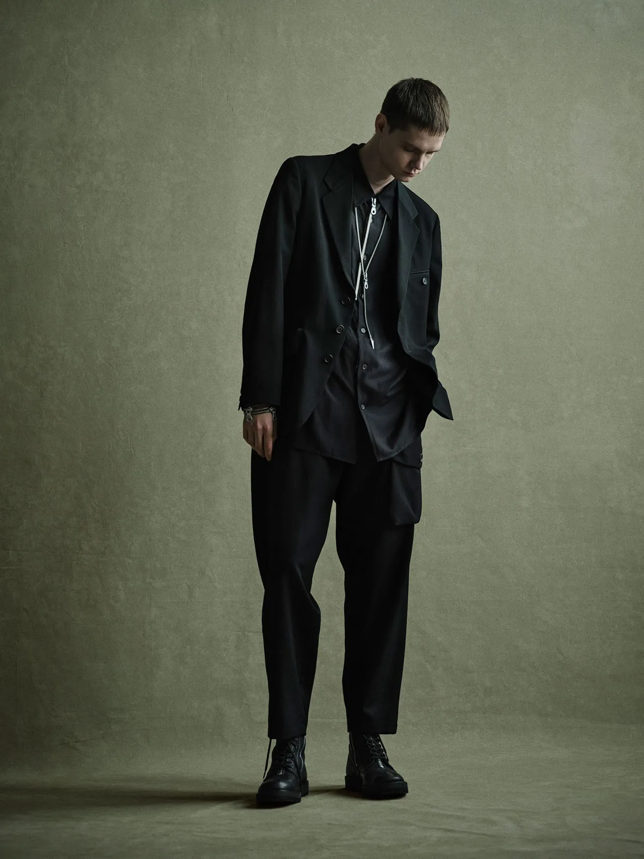 LAYERED ZIPPER NECKLACE sold by Yohji Yamamoto product image thumbnail 3