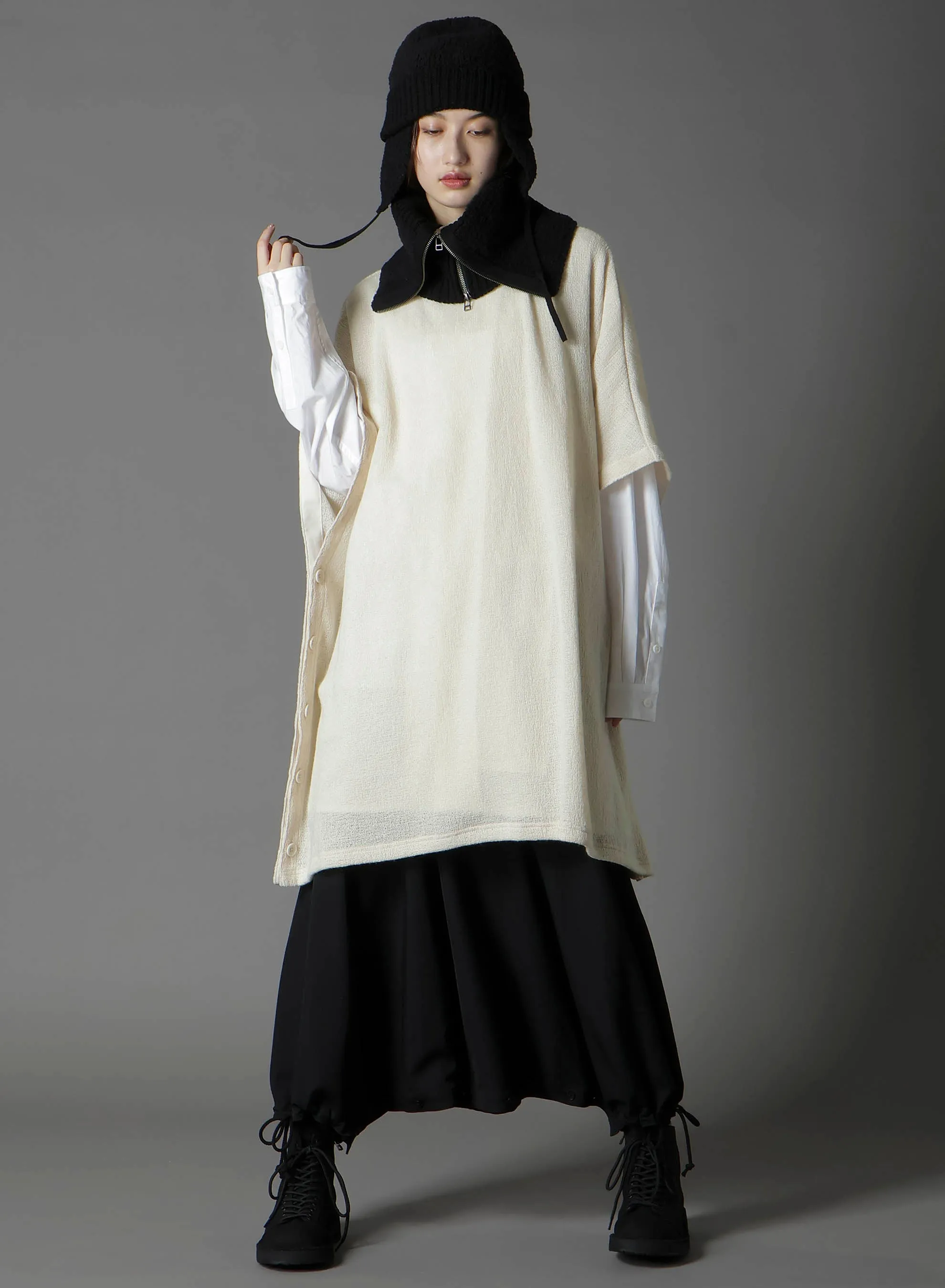 Wool boa+EX FineMerino Wool NECK WARMER sold by Yohji Yamamoto product image thumbnail 2