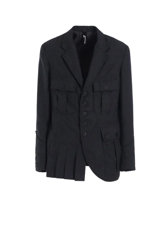 W.TA SAXONY MILITARY FRONT PLEATS JACKET sold by Yohji Yamamoto