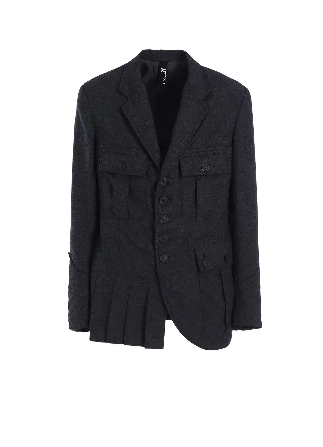 W.TA SAXONY MILITARY FRONT PLEATS JACKET sold by Yohji Yamamoto
