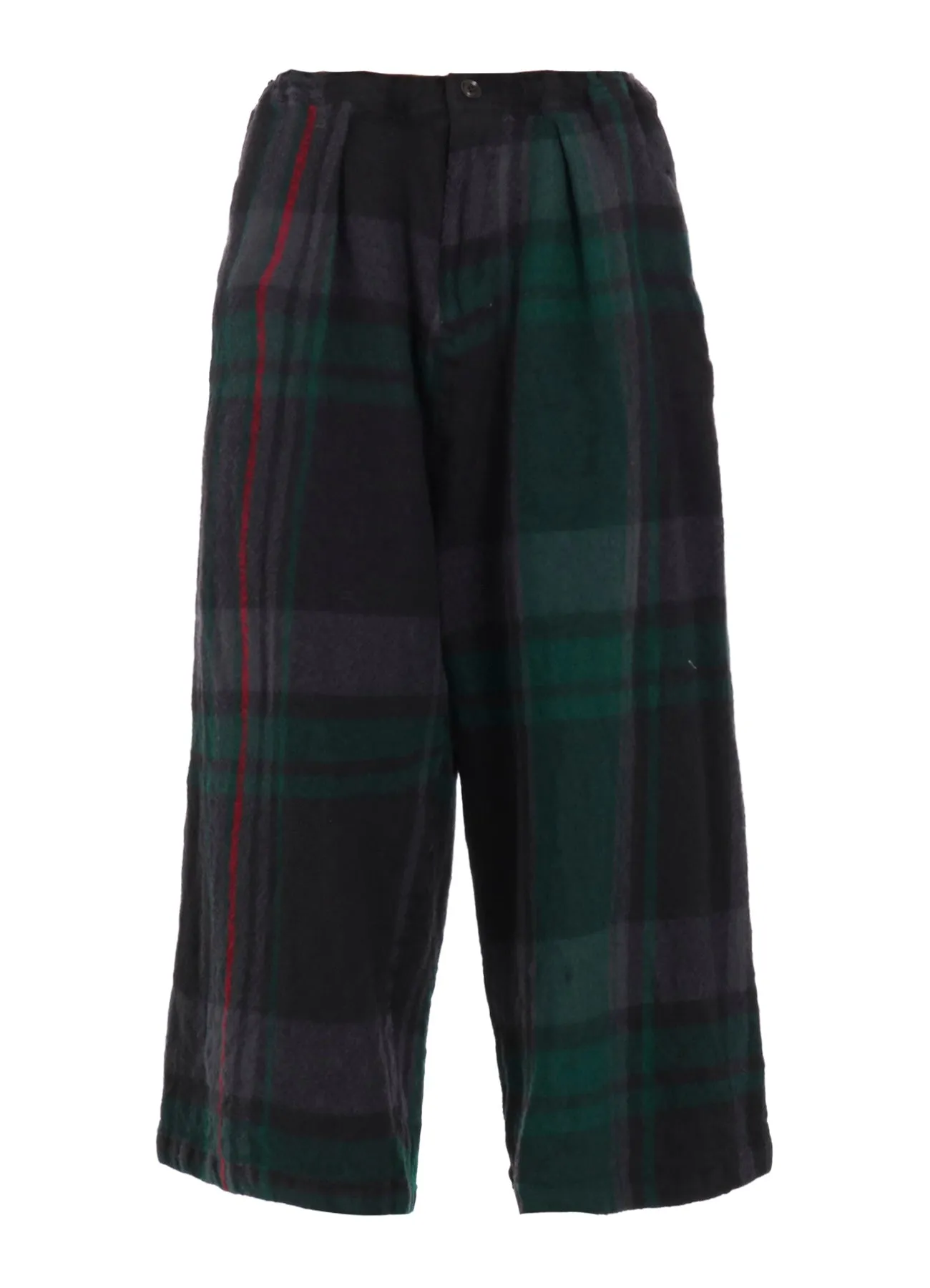 MILLED WOOL PLAID PANTS sold by Yohji Yamamoto product image thumbnail 2
