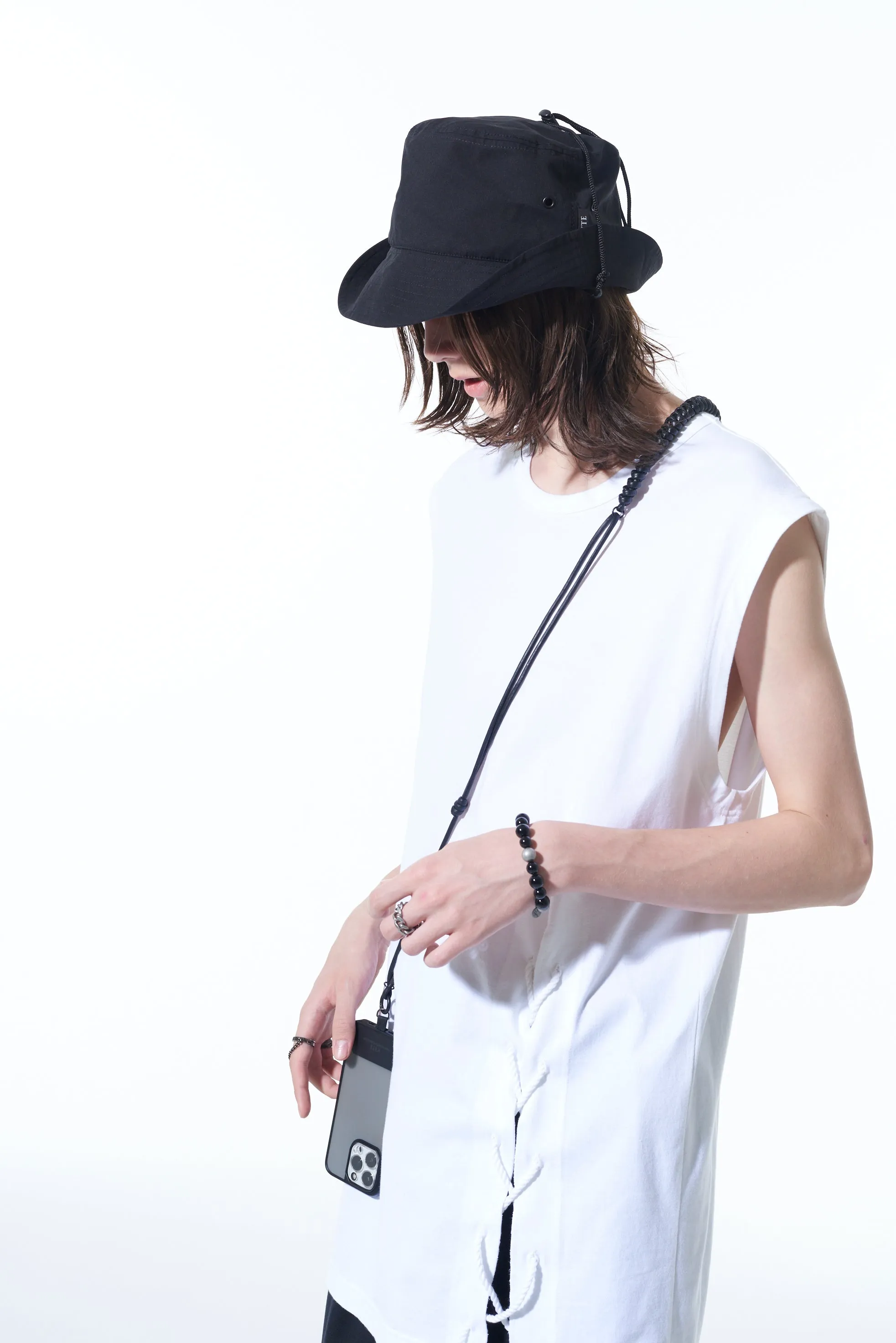 MACRAME KNITTING CELL PHONE SHOULDER STRAP sold by Yohji Yamamoto product image thumbnail 5