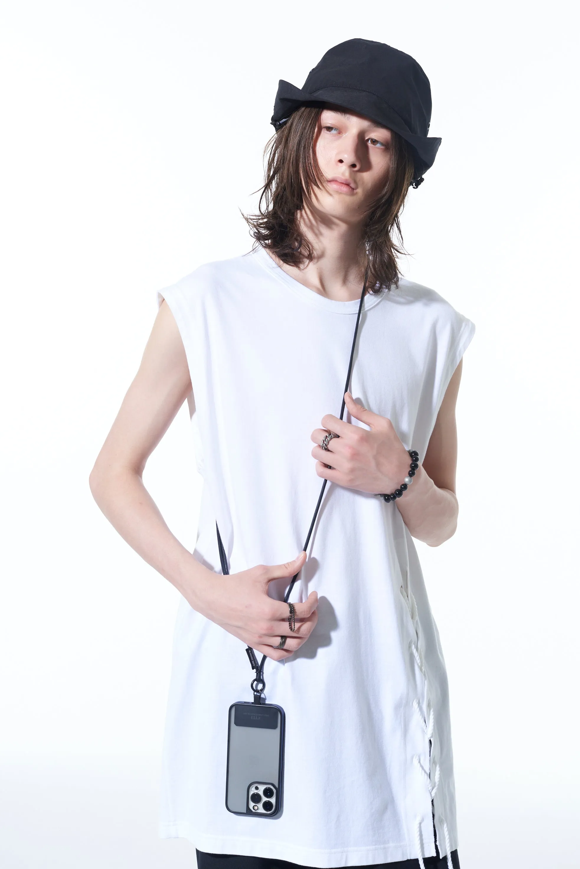 MACRAME KNITTING CELL PHONE SHOULDER STRAP sold by Yohji Yamamoto product image thumbnail 3