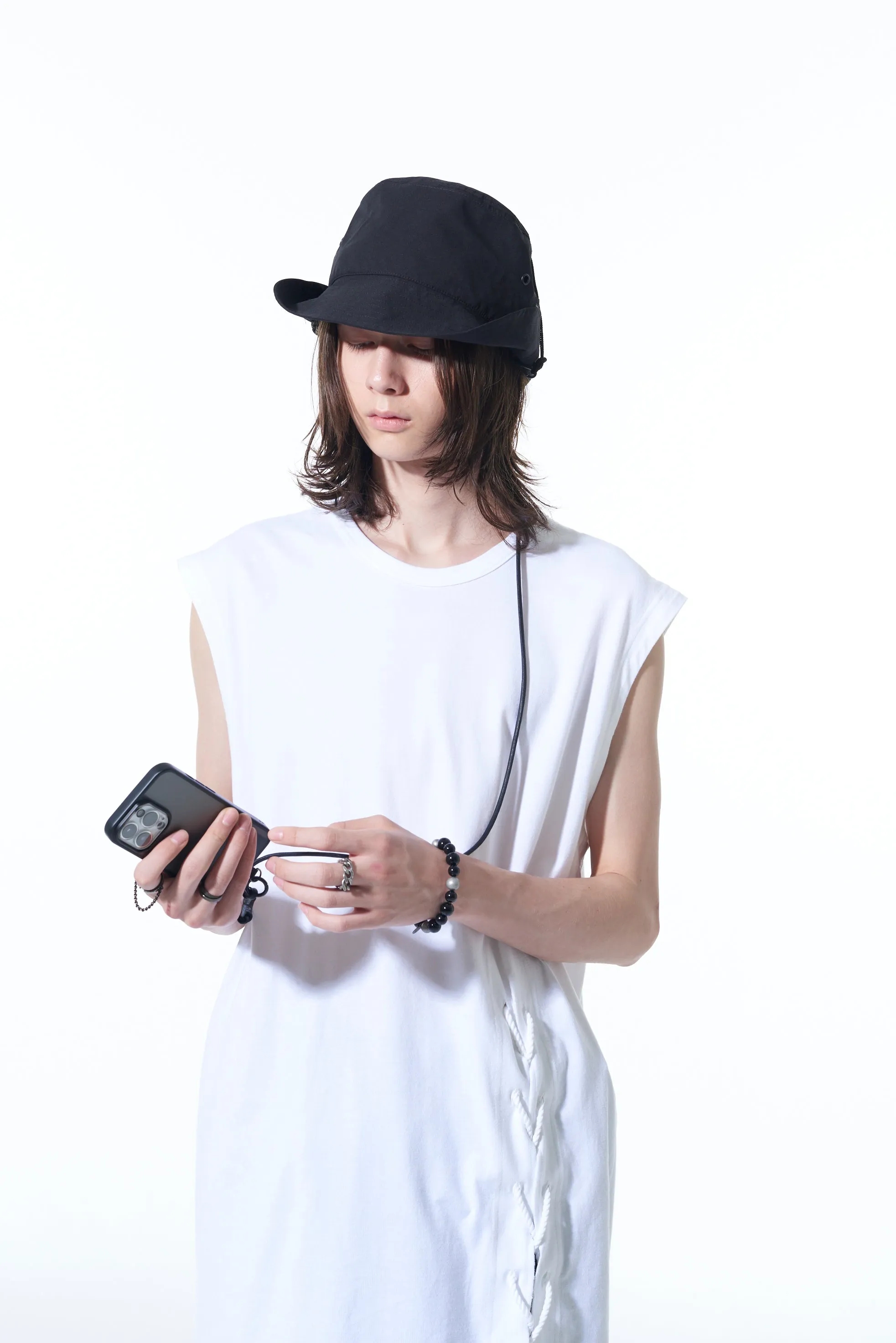 MACRAME KNITTING CELL PHONE SHOULDER STRAP sold by Yohji Yamamoto product image thumbnail 4