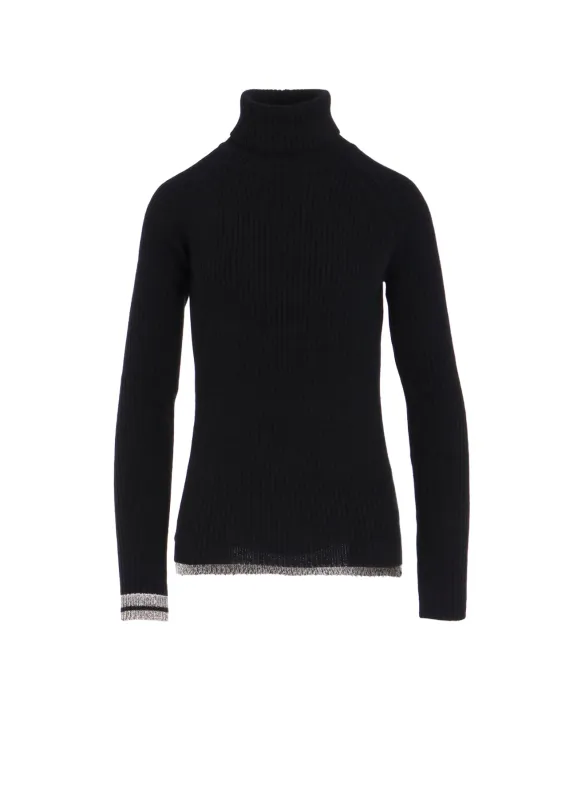 RIBBED HIGH NECK PULLOVER sold by Yohji Yamamoto