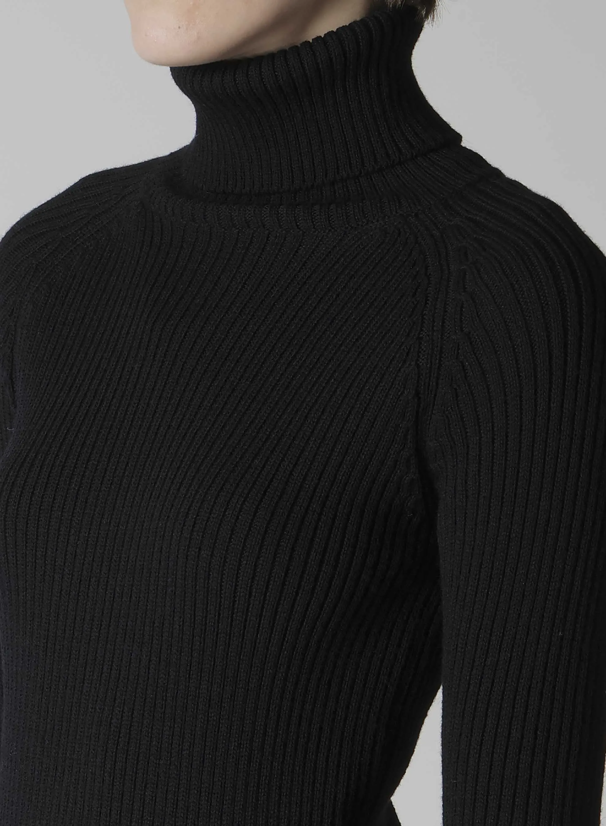 RIBBED HIGH NECK PULLOVER sold by Yohji Yamamoto product image thumbnail 5