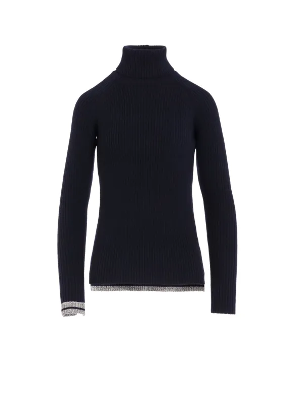 RIBBED HIGH NECK PULLOVER sold by Yohji Yamamoto