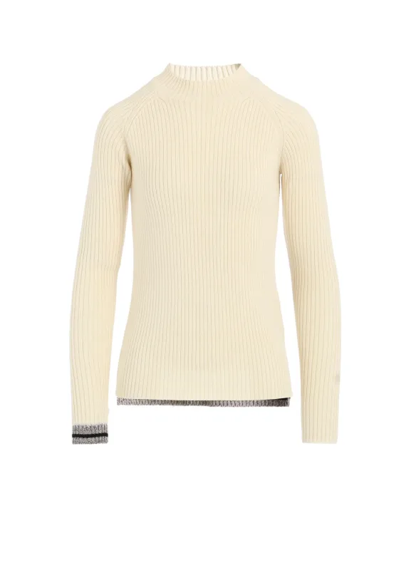 RIBBED MINI HIGH NECK PULLOVER sold by Yohji Yamamoto
