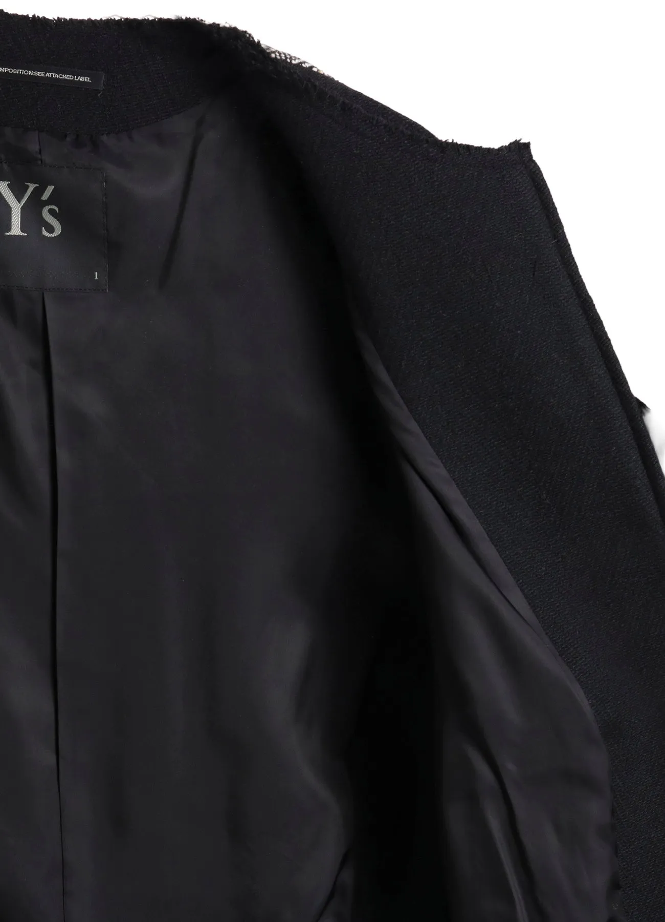 BIG HERRINGBONE COLLAR LESS BLOUSON sold by Yohji Yamamoto product image thumbnail 4