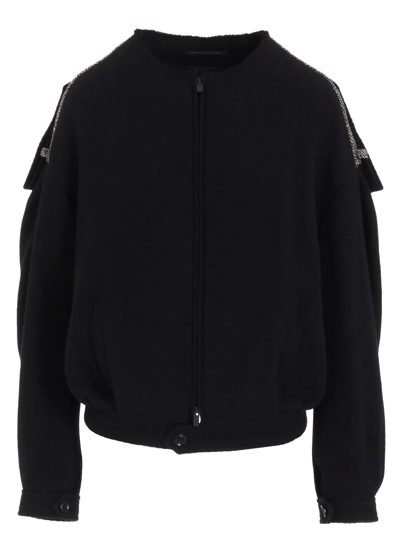 BIG HERRINGBONE COLLAR LESS BLOUSON sold by Yohji Yamamoto product image thumbnail 2